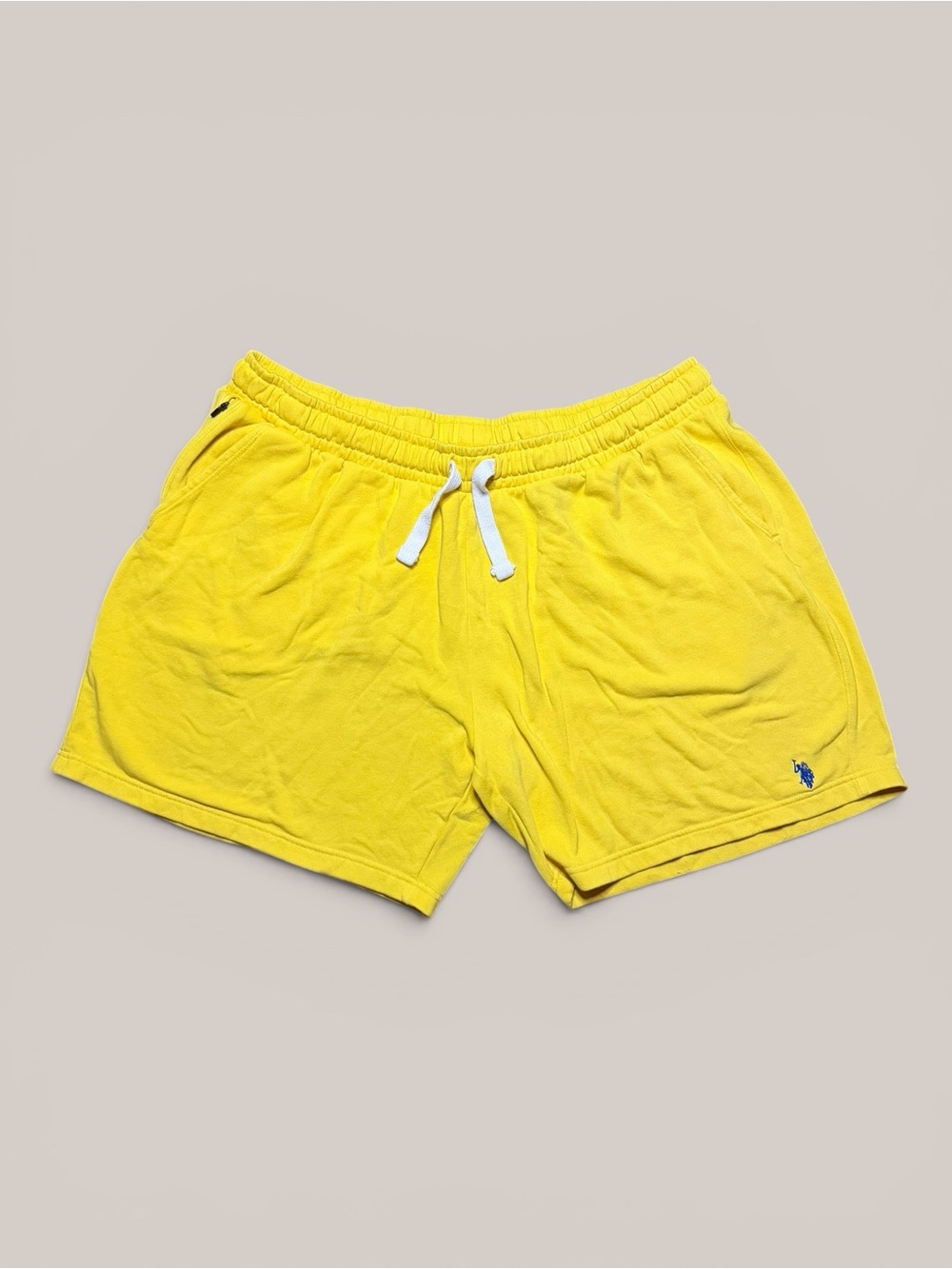 U.S. Polo Assn. Bright Yellow Shorts with Blue Logo